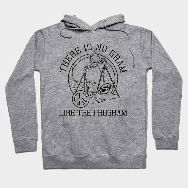 NA There Is NO GRAM Like The Program  - Narcotics Anonymous - Sobriety and Recovery Hoodie by WaBastian